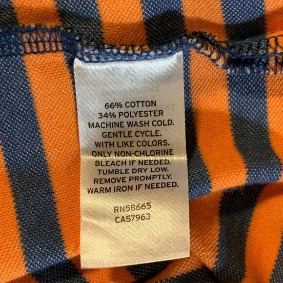 Nordstrom Boys Cotton Striped Button Stretch Short Sleeve Polo Shirt Size XL - Picture 8 of 13